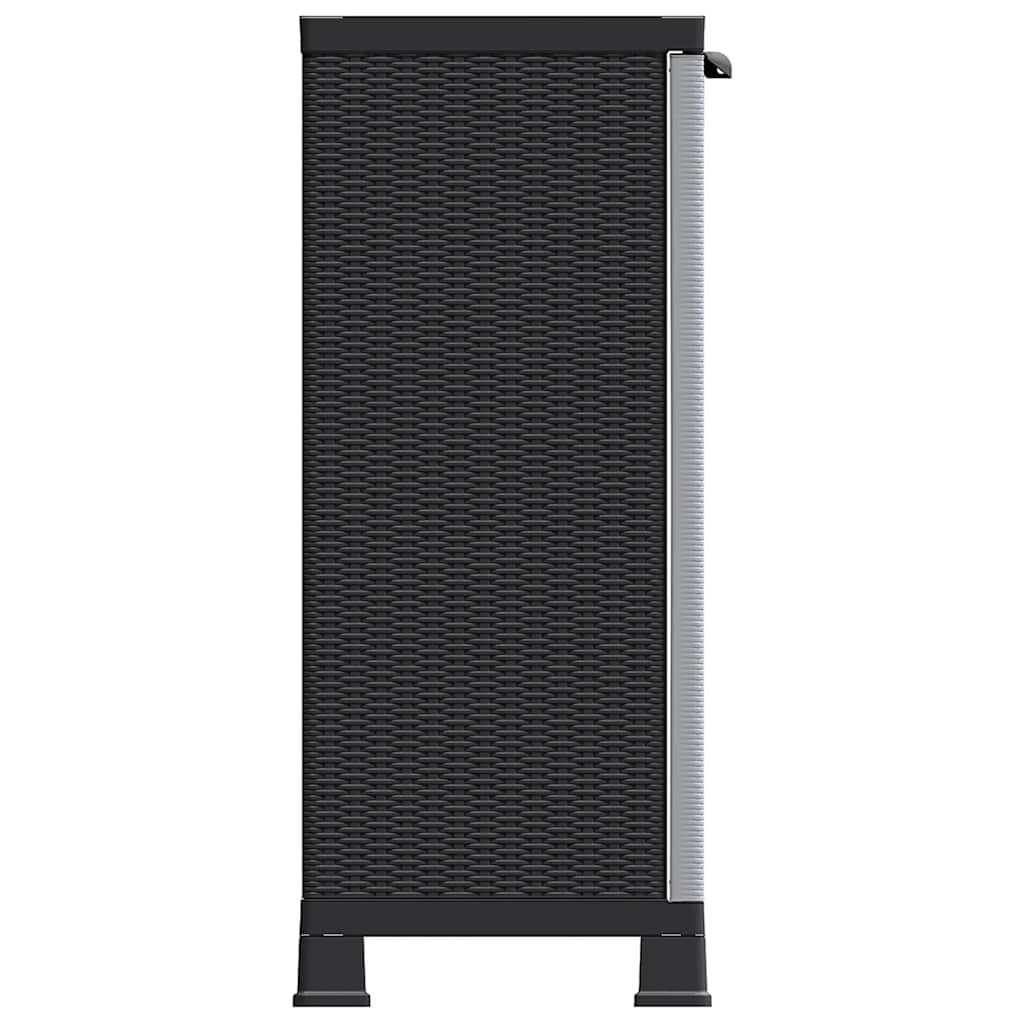 Armário de plástico 68x39x92 cm design em vime
