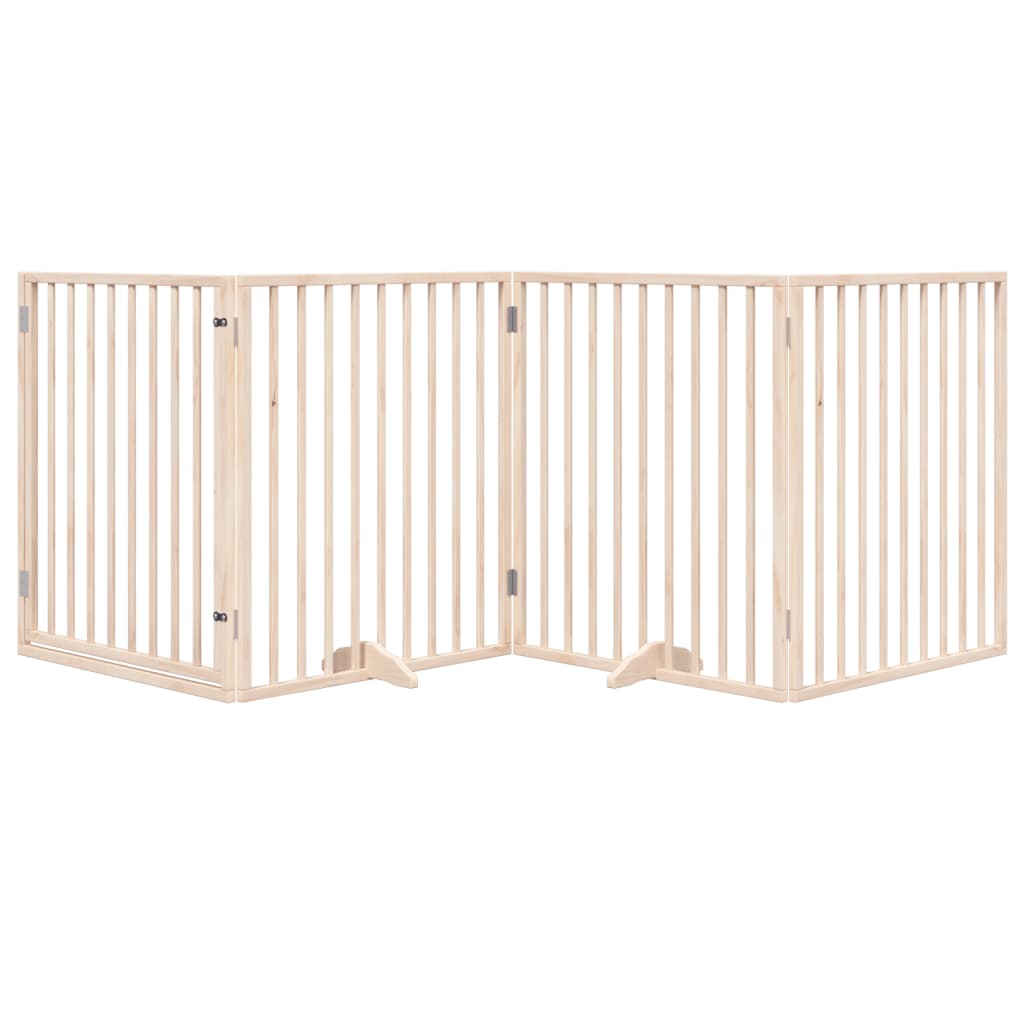 Portão para cães com porta dobrável 4 painéis 320 cm álamo