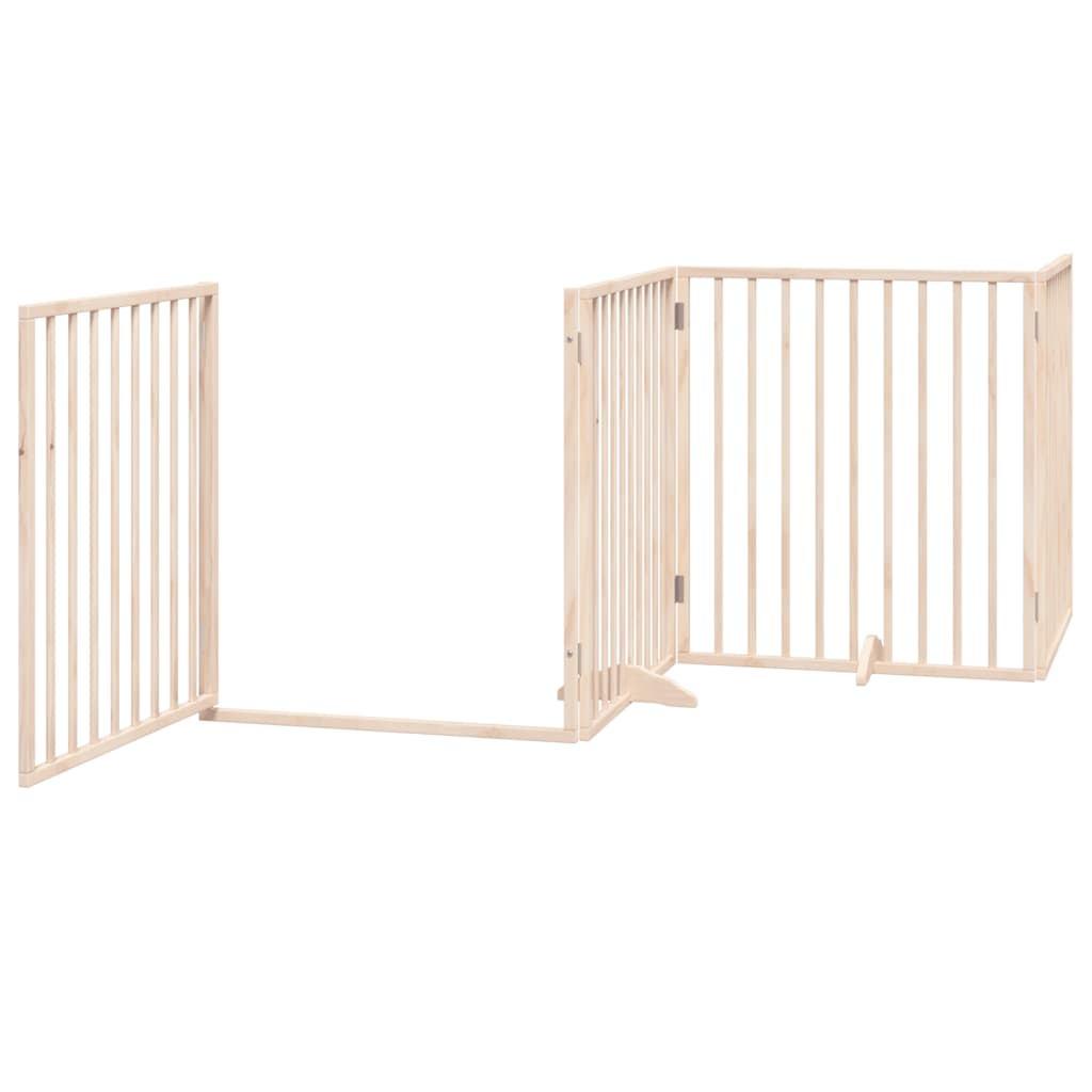 Portão para cães com porta dobrável 4 painéis 320 cm álamo