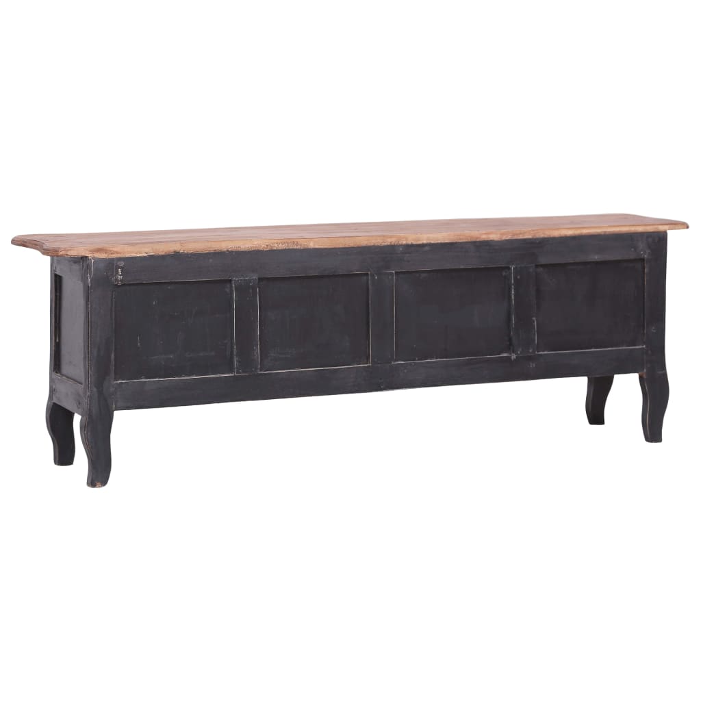 Móvel de TV 120x30x40 cm madeira de mogno maciça preto