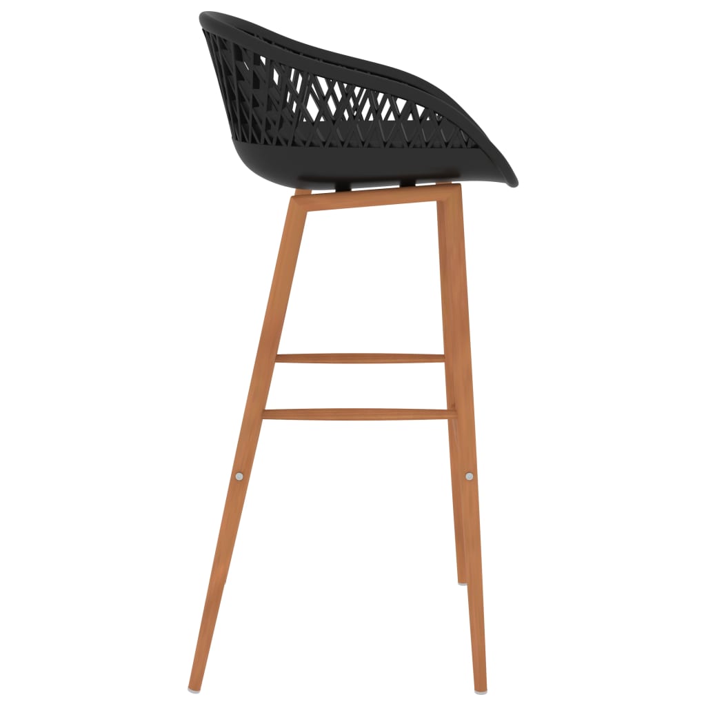 Cadeiras de bar 4 pcs preto