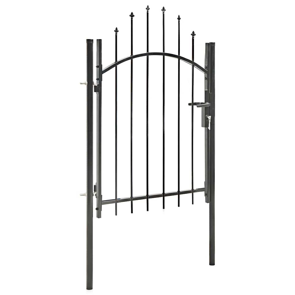 Portão de jardim woerden aço 1x1,25m preto
