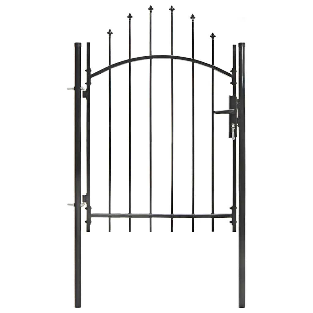 Portão de jardim woerden aço 1x1,25m preto