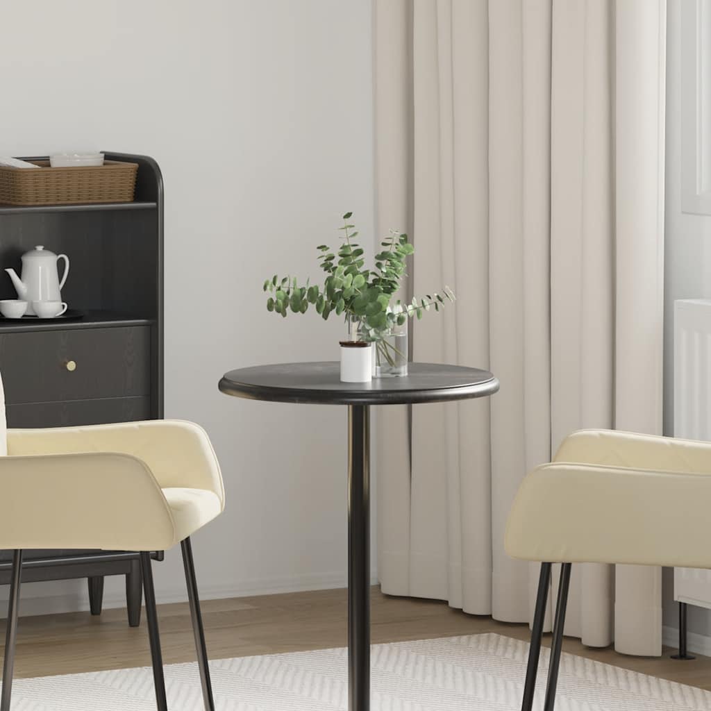 Tampo de mesa ø50x2,5 cm mármore preto