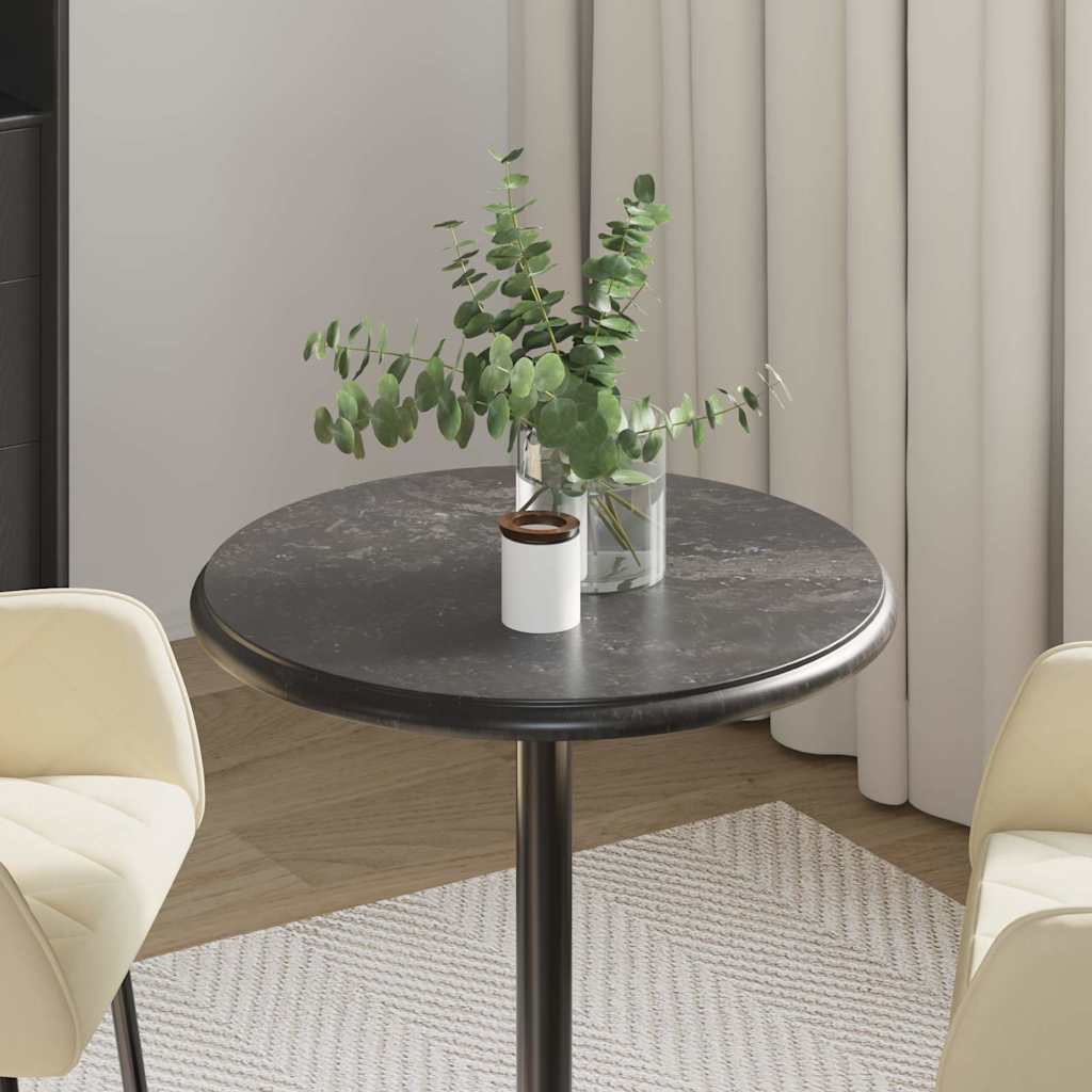 Tampo de mesa ø50x2,5 cm mármore preto