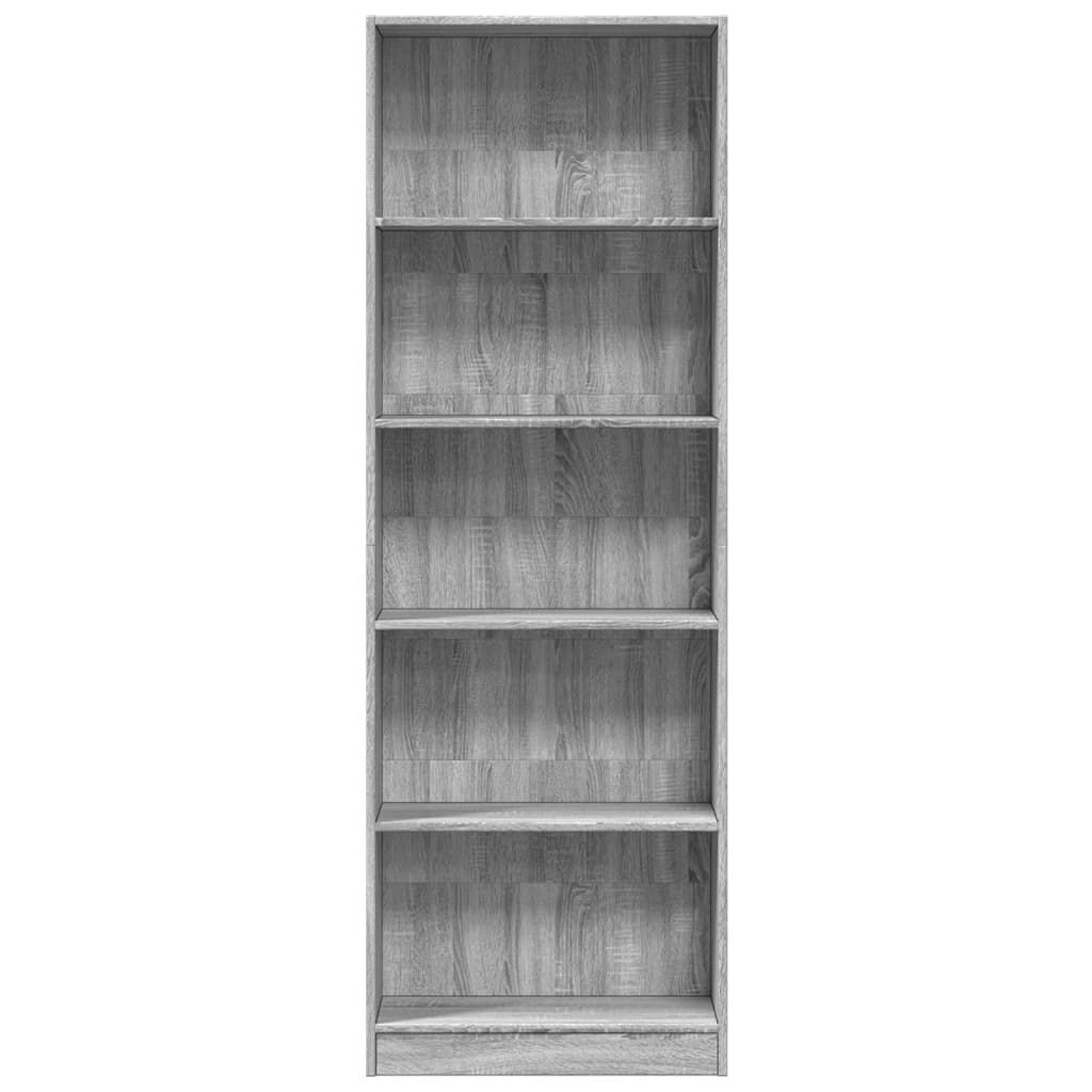 Estante 60x24x176 cm derivados de madeira cinzento sonoma