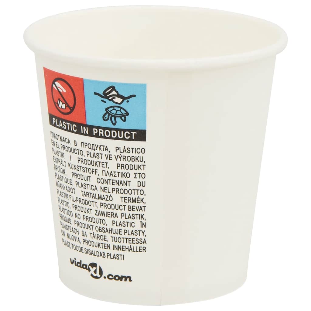 Copos de café de papel 1000 pcs 4oz 100ml branco