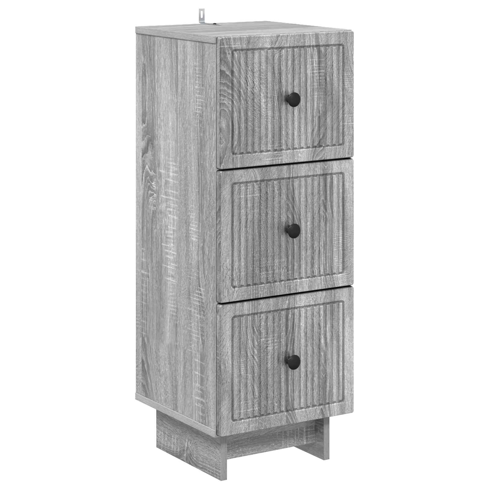 Gabinete de gavetas sonoma cinzento 33 x 34,5 x 90 cm