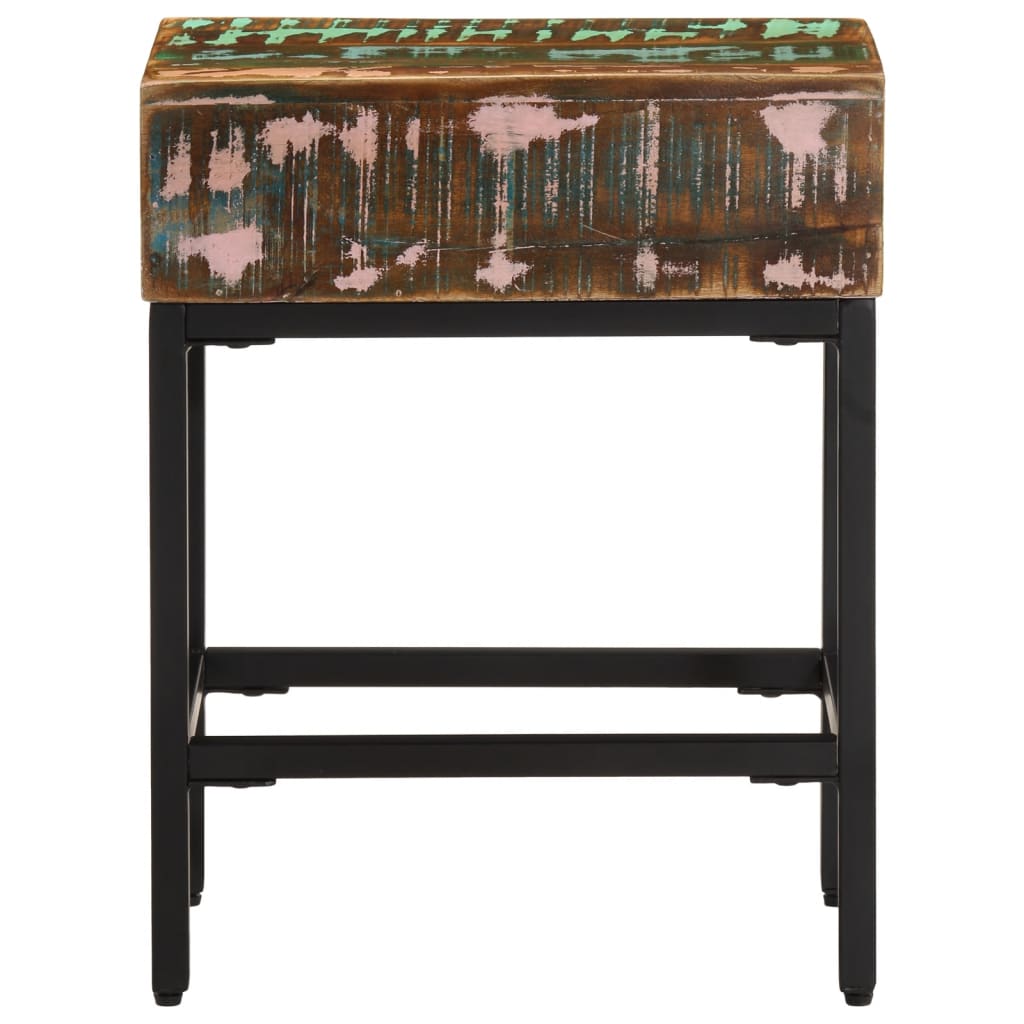 Mesa de apoio 40x30x51 cm madeira recuperada maciça