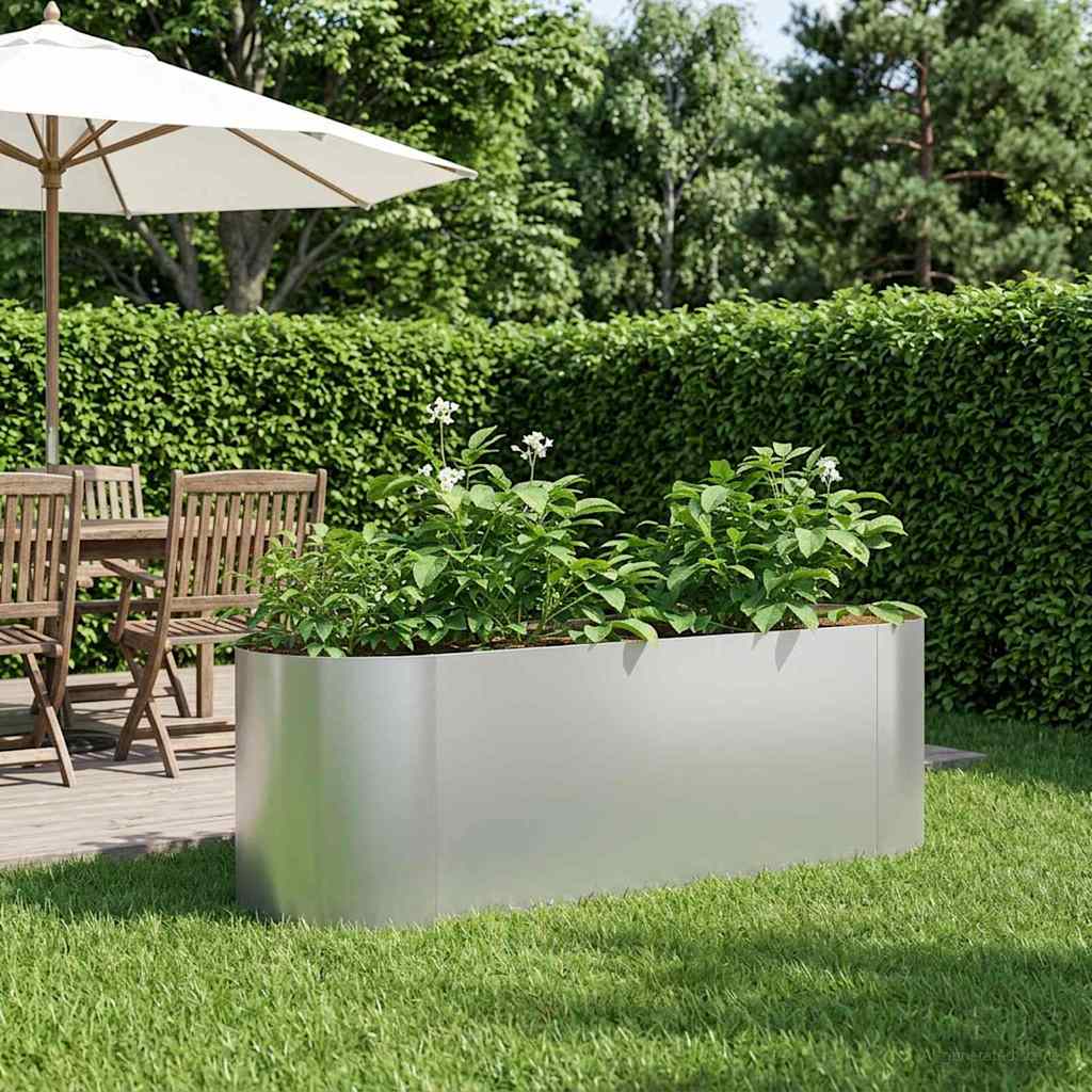 Cama de jardim elevada aço galvanizado 120 x 40 x 40 cm