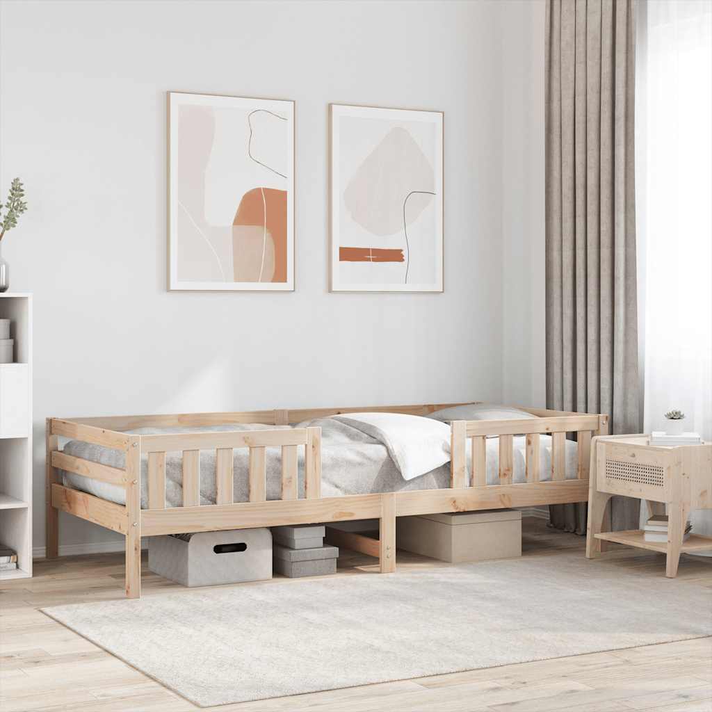 Cama sem colchão 90x190 cm madeira de pinho maciça