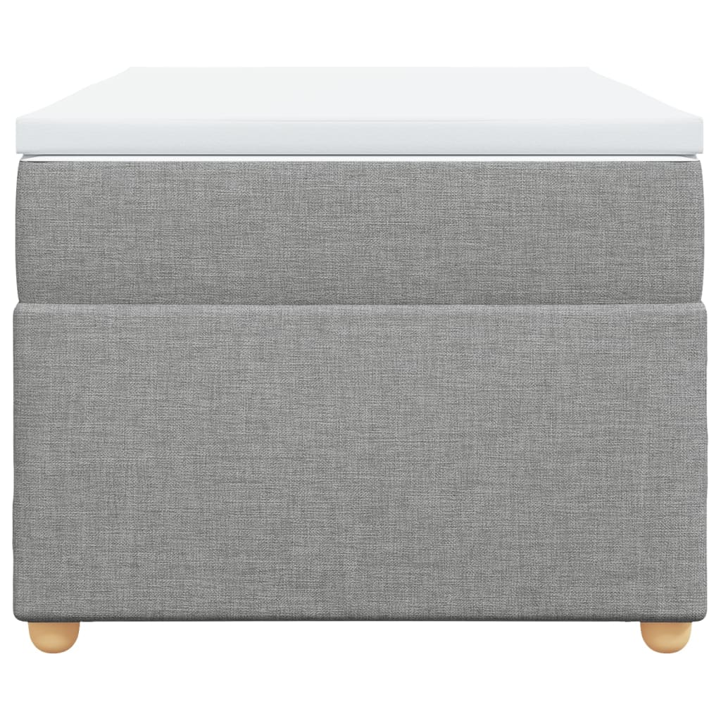 Cama com molas/colchão 90x200 cm tecido cinza-claro