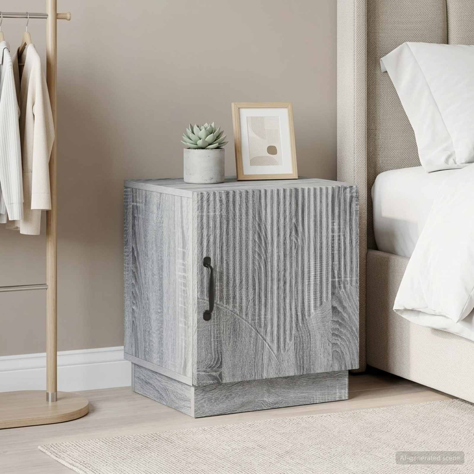 Mesa-de-cabeceira 2 unid. sonoma cinzento 43 x 34,5 x 47 cm