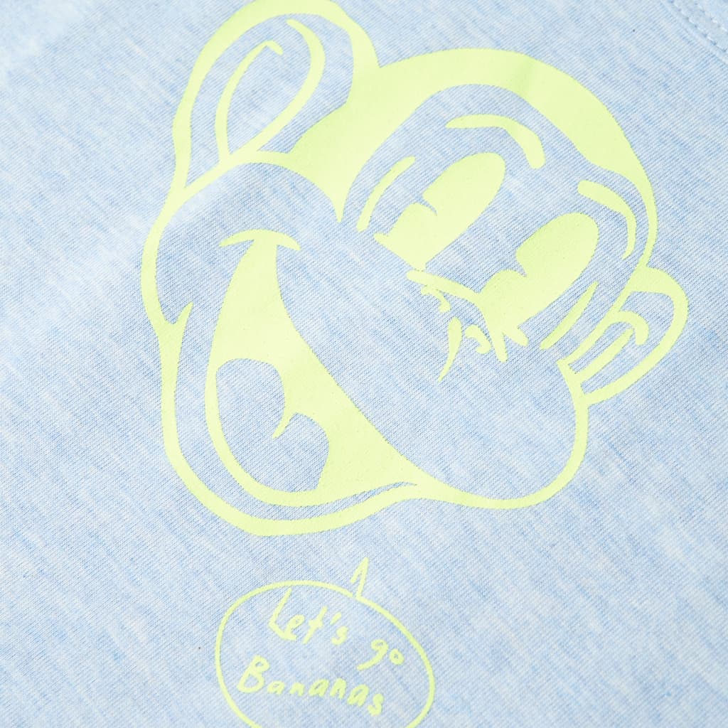 T-shirt de manga cava para criança azul-suave 104