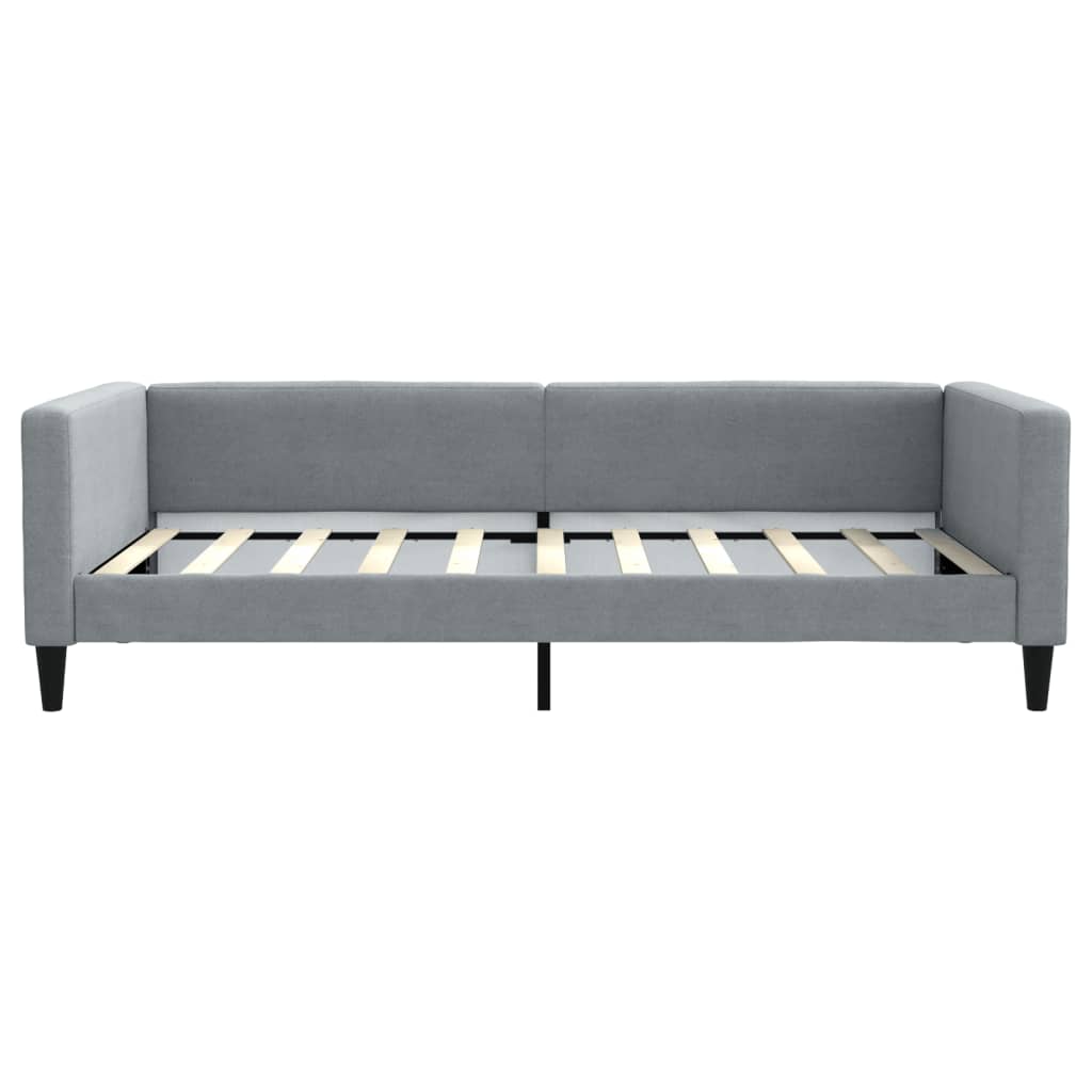 Sofá-cama 100x190 cm tecido cinzento-claro