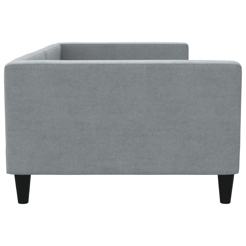 Sofá-cama 100x190 cm tecido cinzento-claro