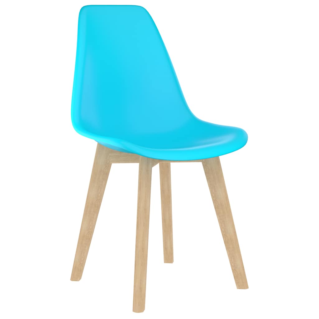 Cadeiras de jantar 2 pcs plástico azul