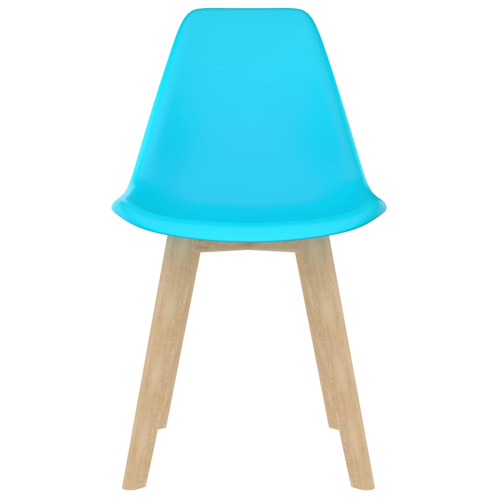 Cadeiras de jantar 2 pcs plástico azul