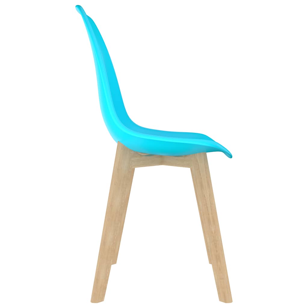 Cadeiras de jantar 2 pcs plástico azul