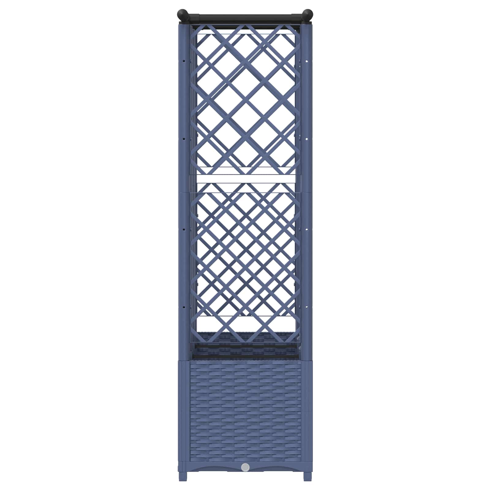 Cama elevada com treliça e telhado cinzento 163,5 x 40 x 136 cm