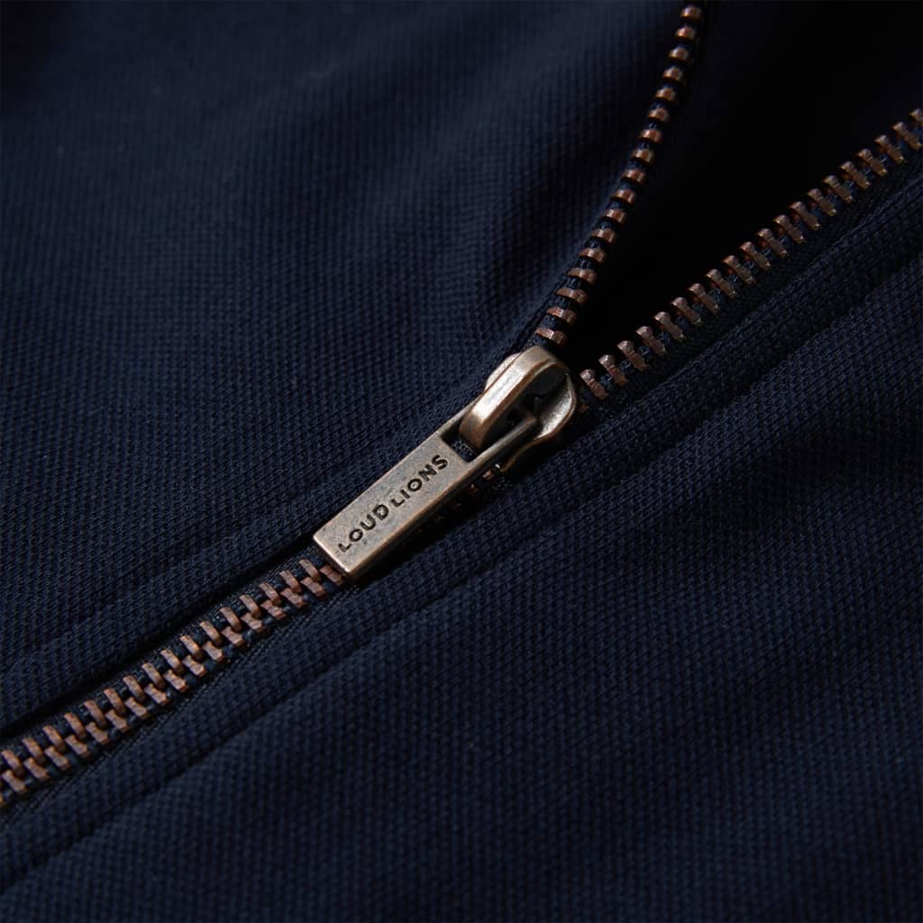 Sweatshirt para criança com fecho azul-marinho 116