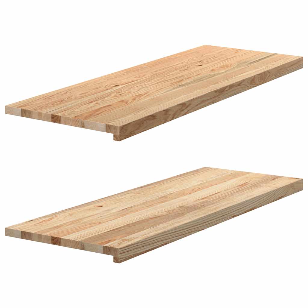 Soleiras da janela 2 pcs 110x40x2cm carvalho maciço não tratado