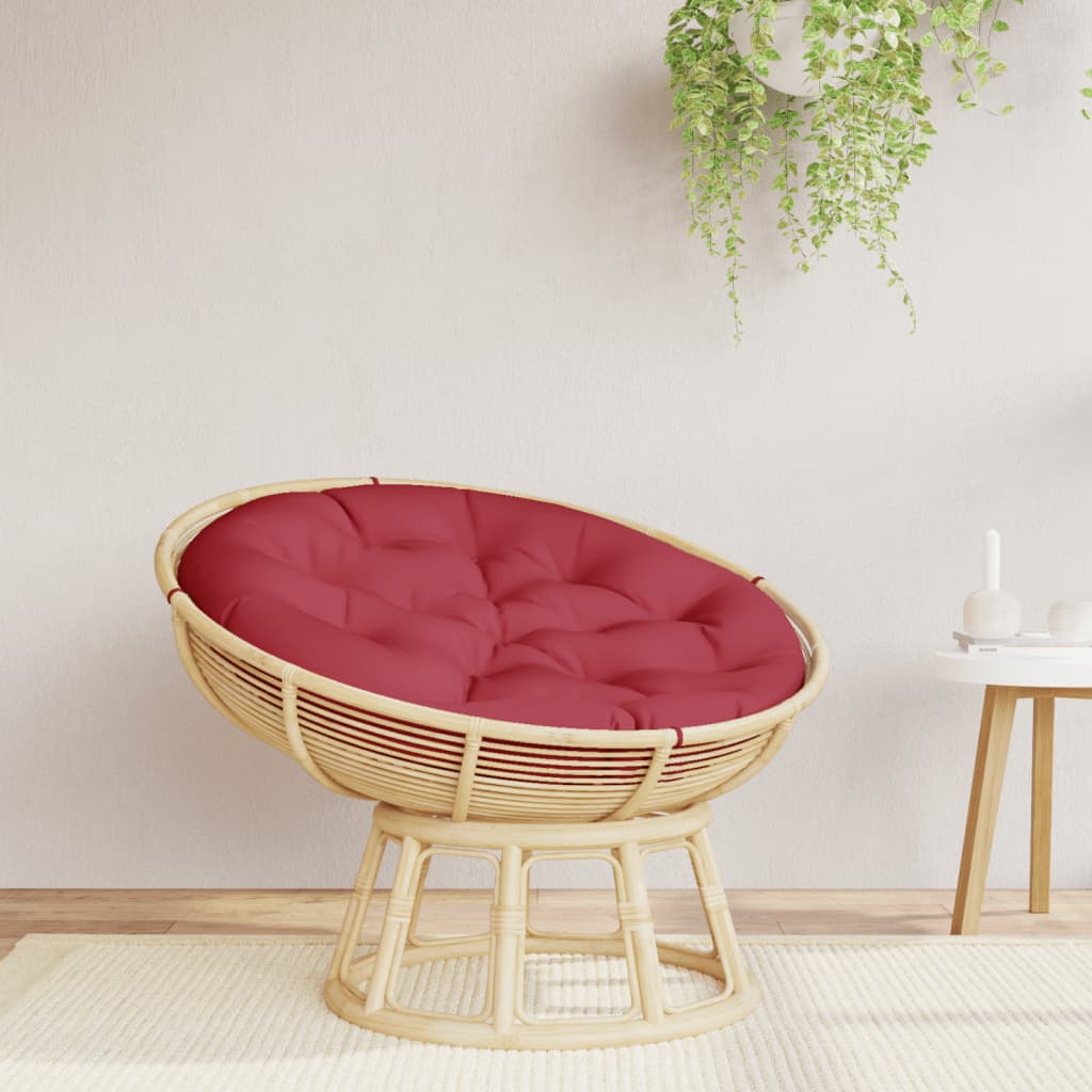 Almofadão redondo ø 100 x11 cm tecido oxford vermelho tinto