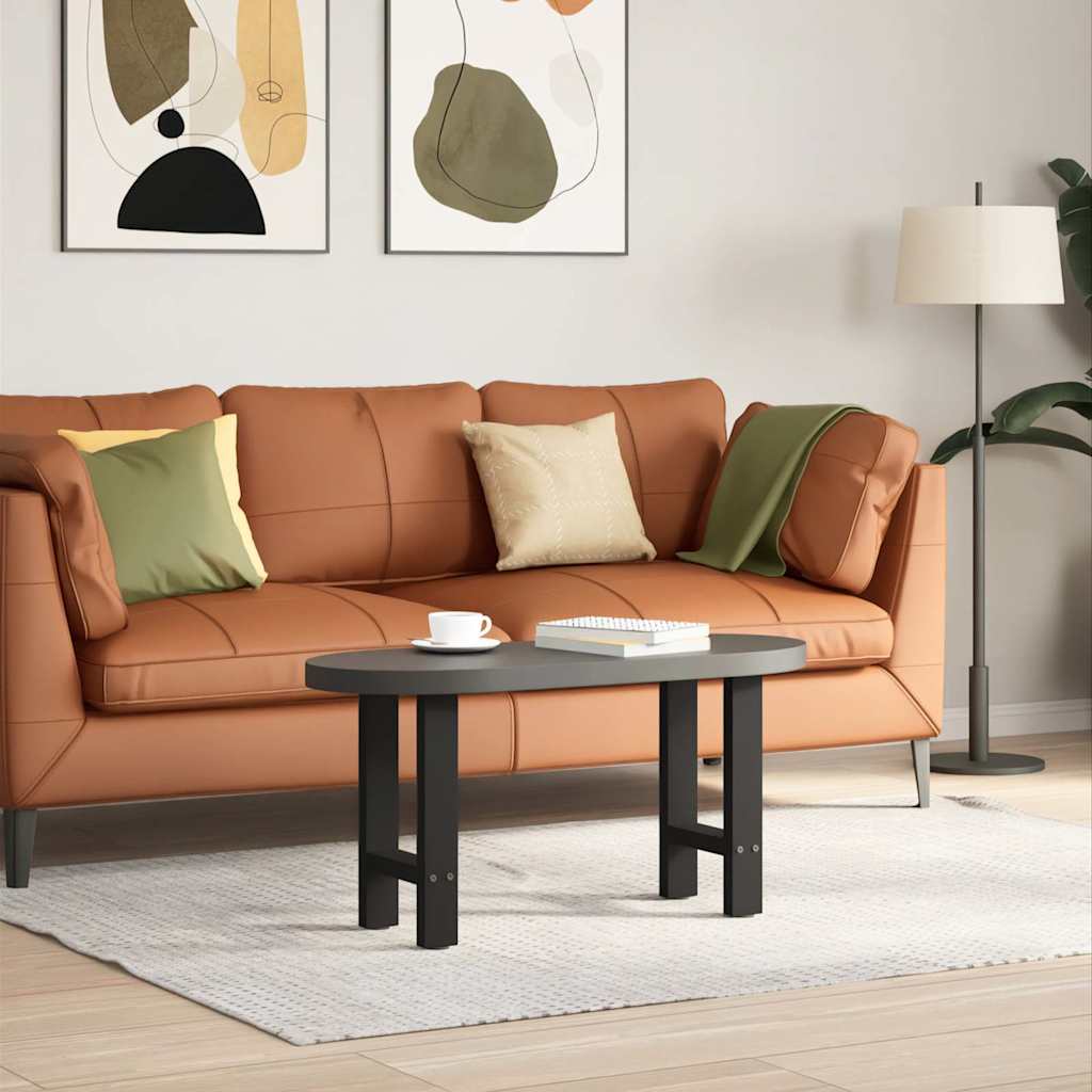 Pés para mesa de centro pretos 2 peças 38x(42-43) cm aço