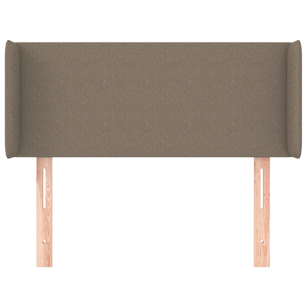 Cabeceira cama abas tecido 103x16x78/88 cm cinzento-acastanhado