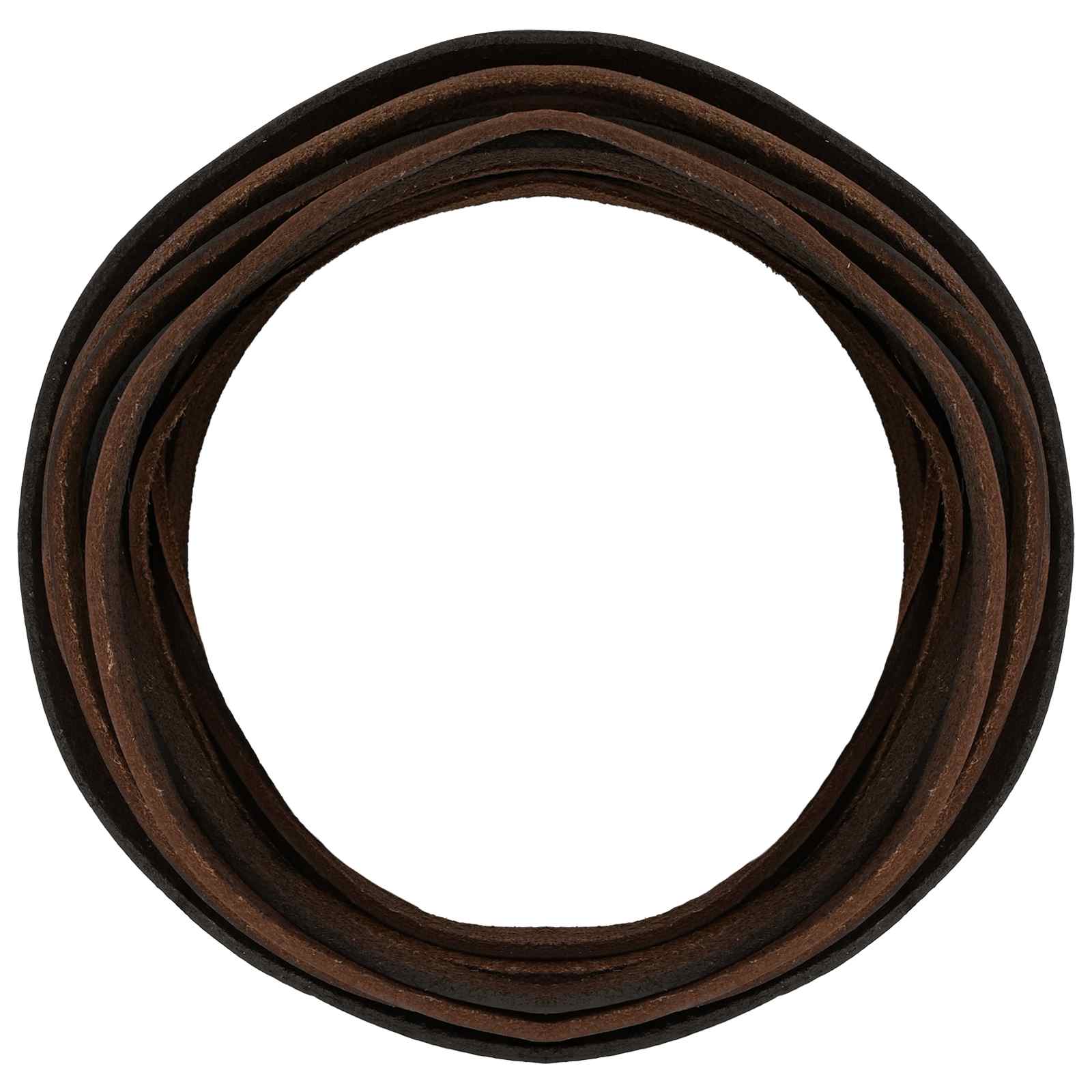Pulseira de couro marrom escuro 500 x 0,6 cm couro