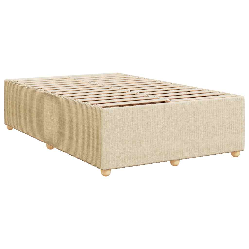 Estrutura de cama sem colchão 120x200 cm tecido cor creme