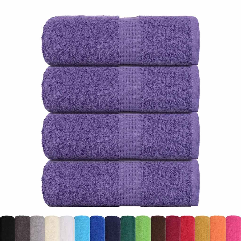 Toalhas de bidé frogn 4 pcs 30x50 cm 360 g/m² roxo