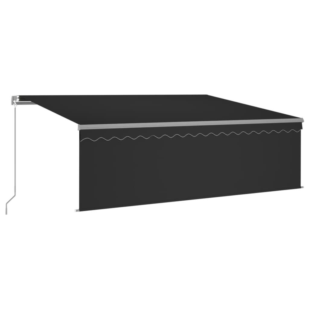 Toldo retrátil manual com estore 4x3 m antracite