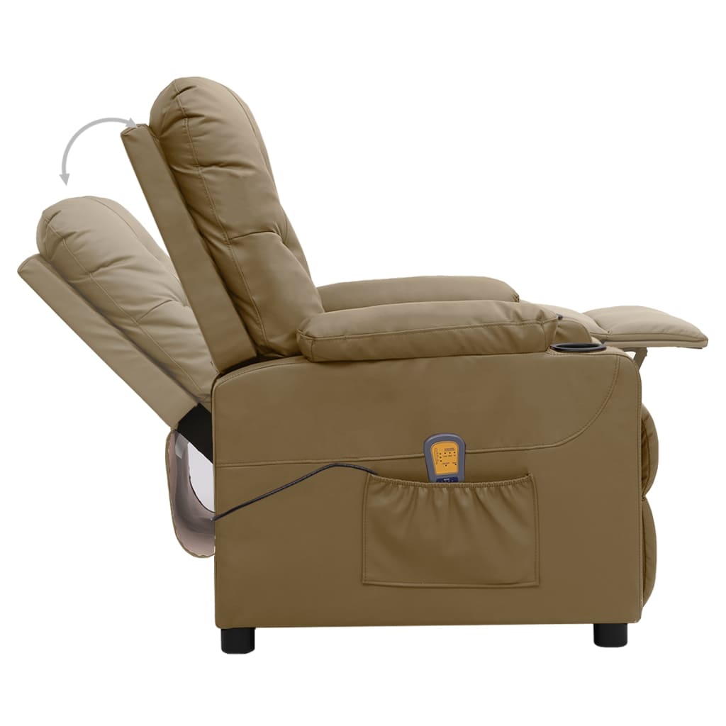 Cadeira de massagens couro artificial cappuccino