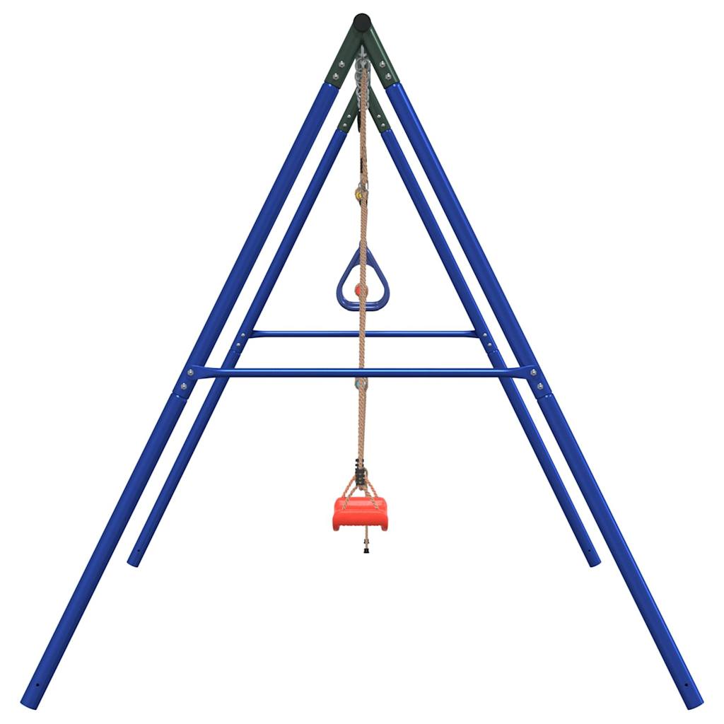 Conjunto de baloiço para exterior com baloiço trapézio e escada