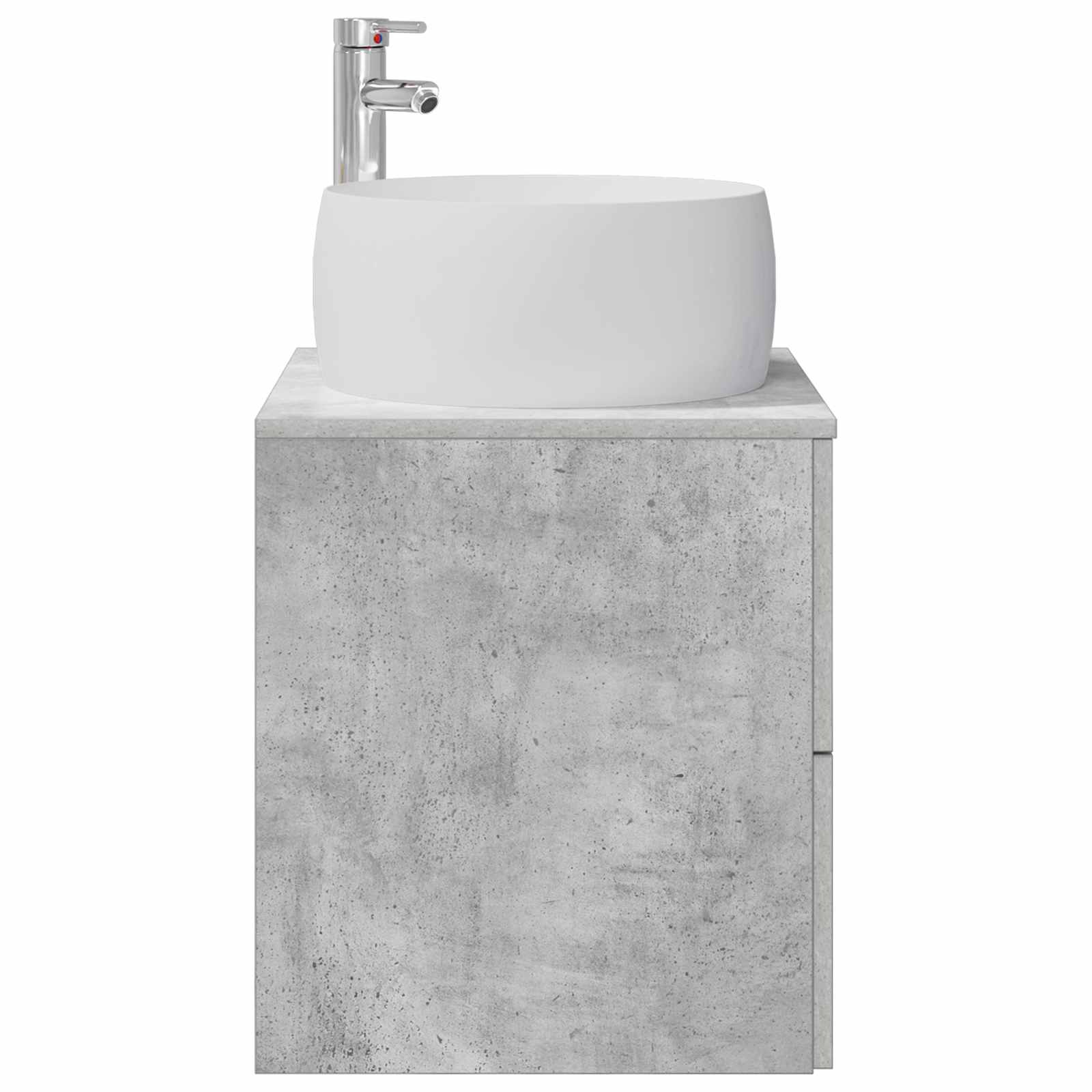 Vaidade com pia suspensa cinzento cimento 49,5 x 44,5 x 66 cm
