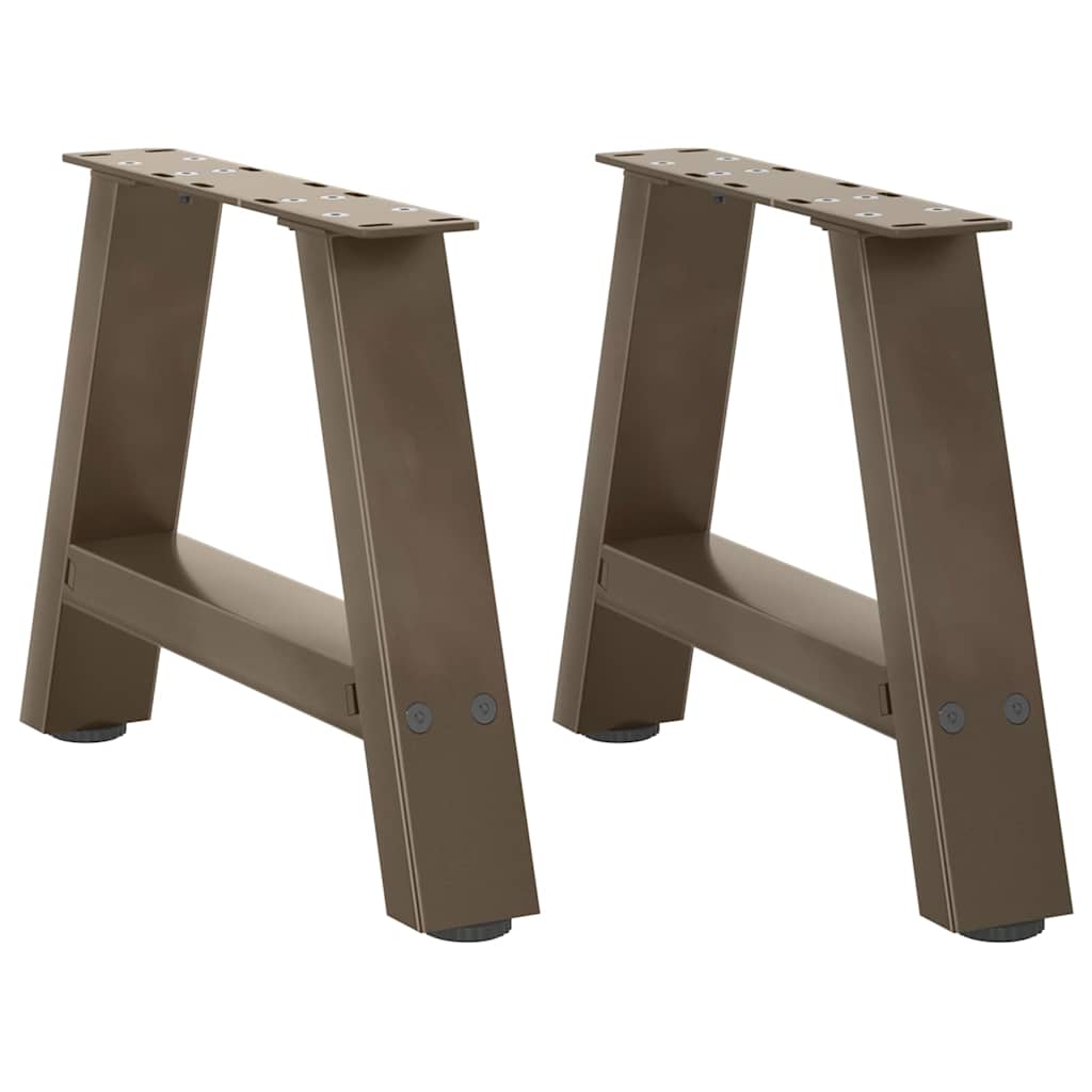 Pés para mesa de centro em formato a, 2 peças, 50x(30-31) cm, aço