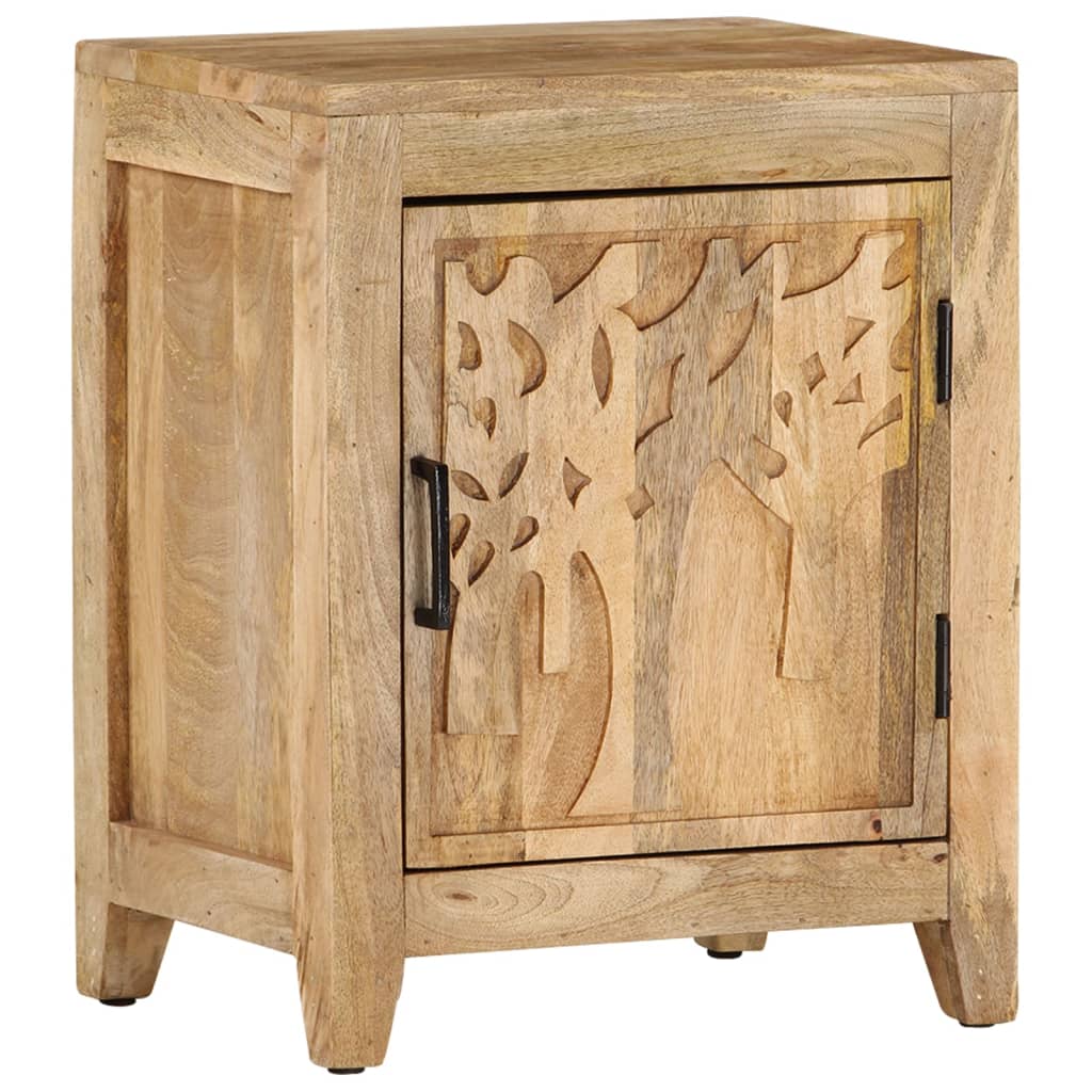 Mesa de cabeceira 40x30x50 cm madeira de mangueira maciça