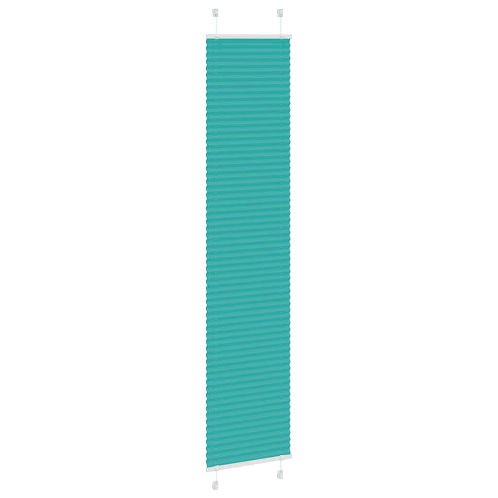 Gasolina verde plissada cega 45x200 cm largura tecido 44,4 cm