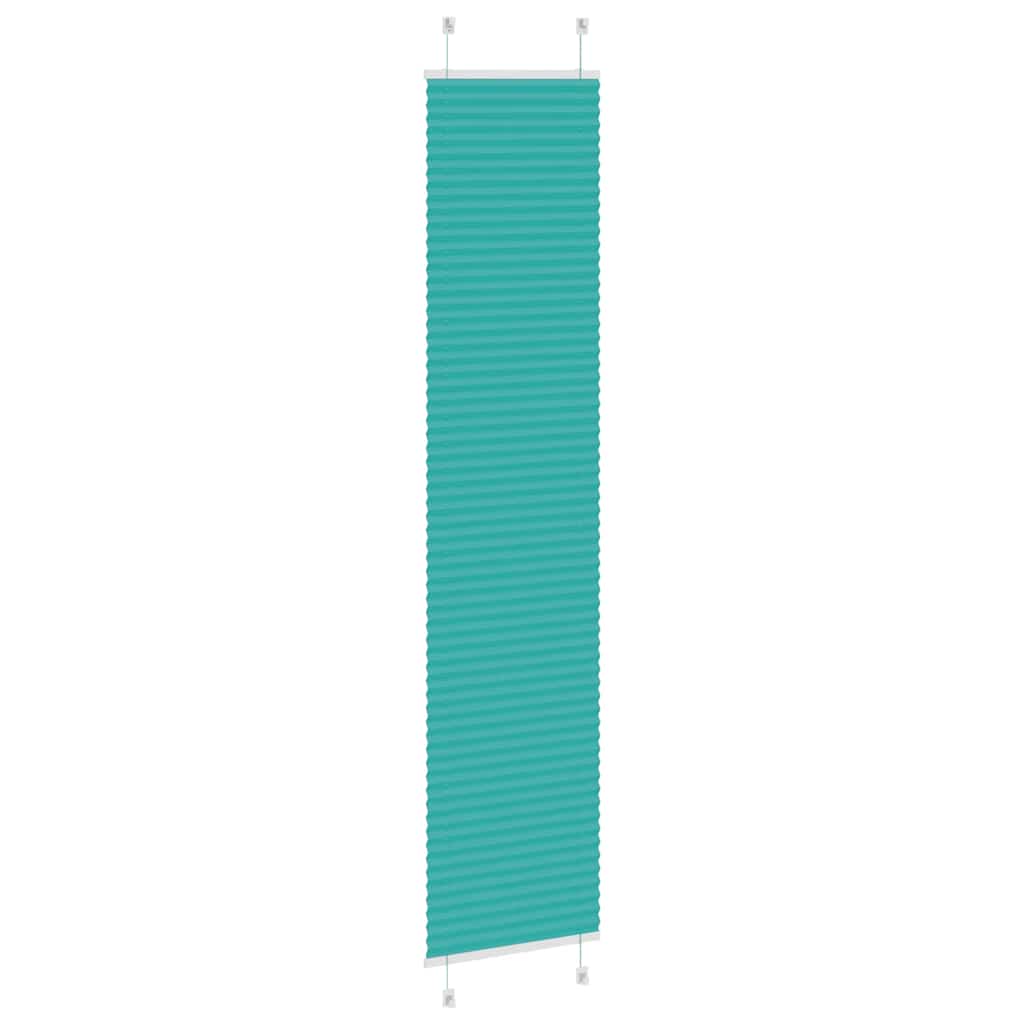 Gasolina verde plissada cega 45x200 cm largura tecido 44,4 cm