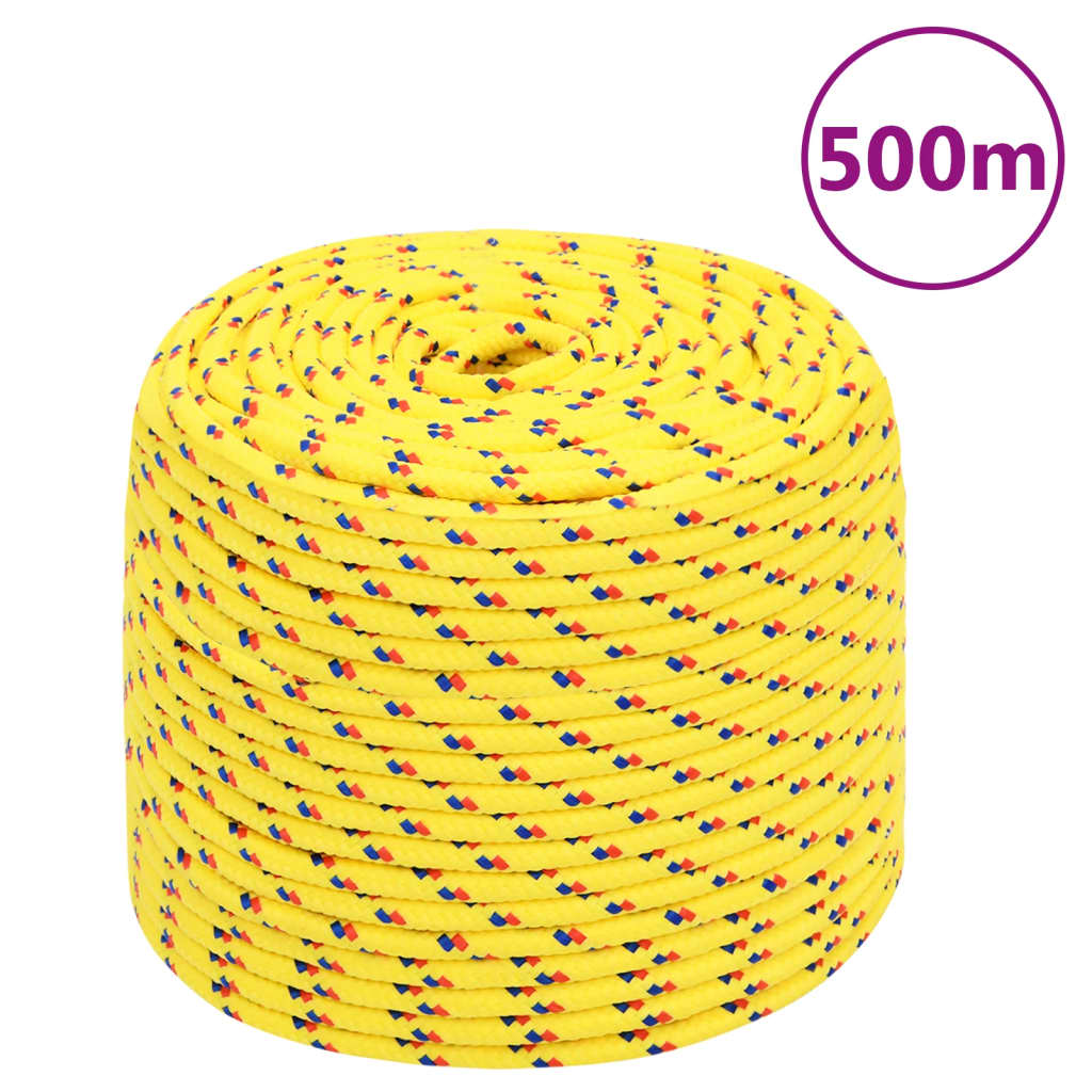 Corda de barco 10 mm 500 m polipropileno amarelo