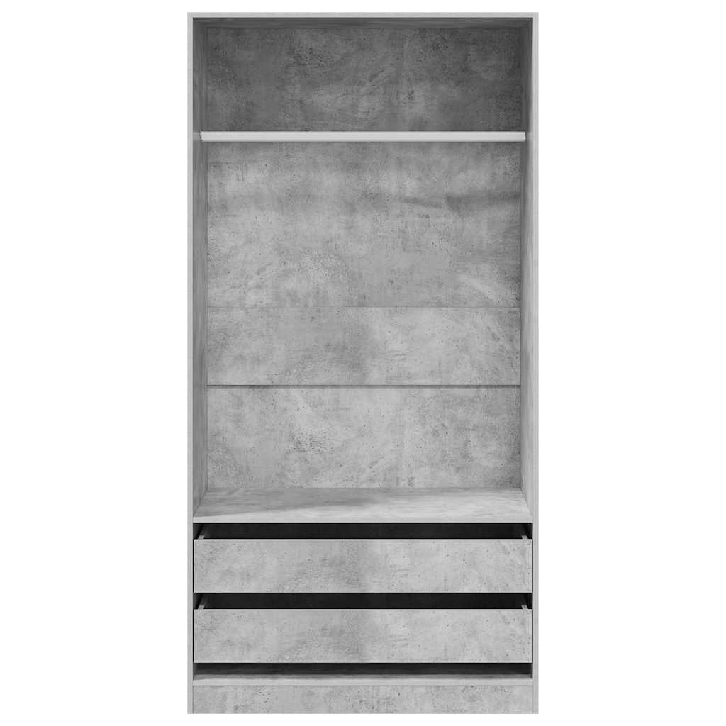 Roupeiro 100x50x200 cm derivados de madeira cinzento cimento