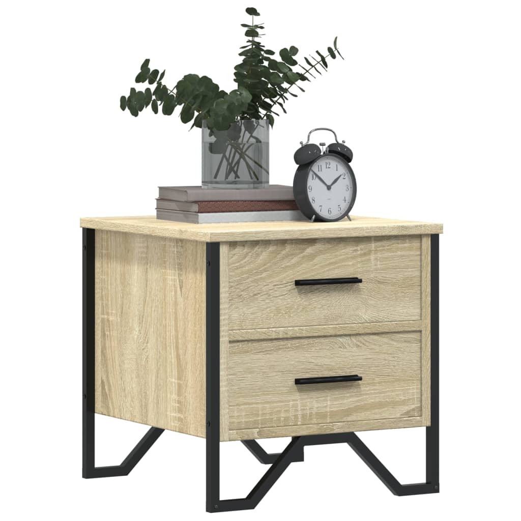 Mesa de cabeceira 40x41x40 cm derivados madeira carvalho sonoma