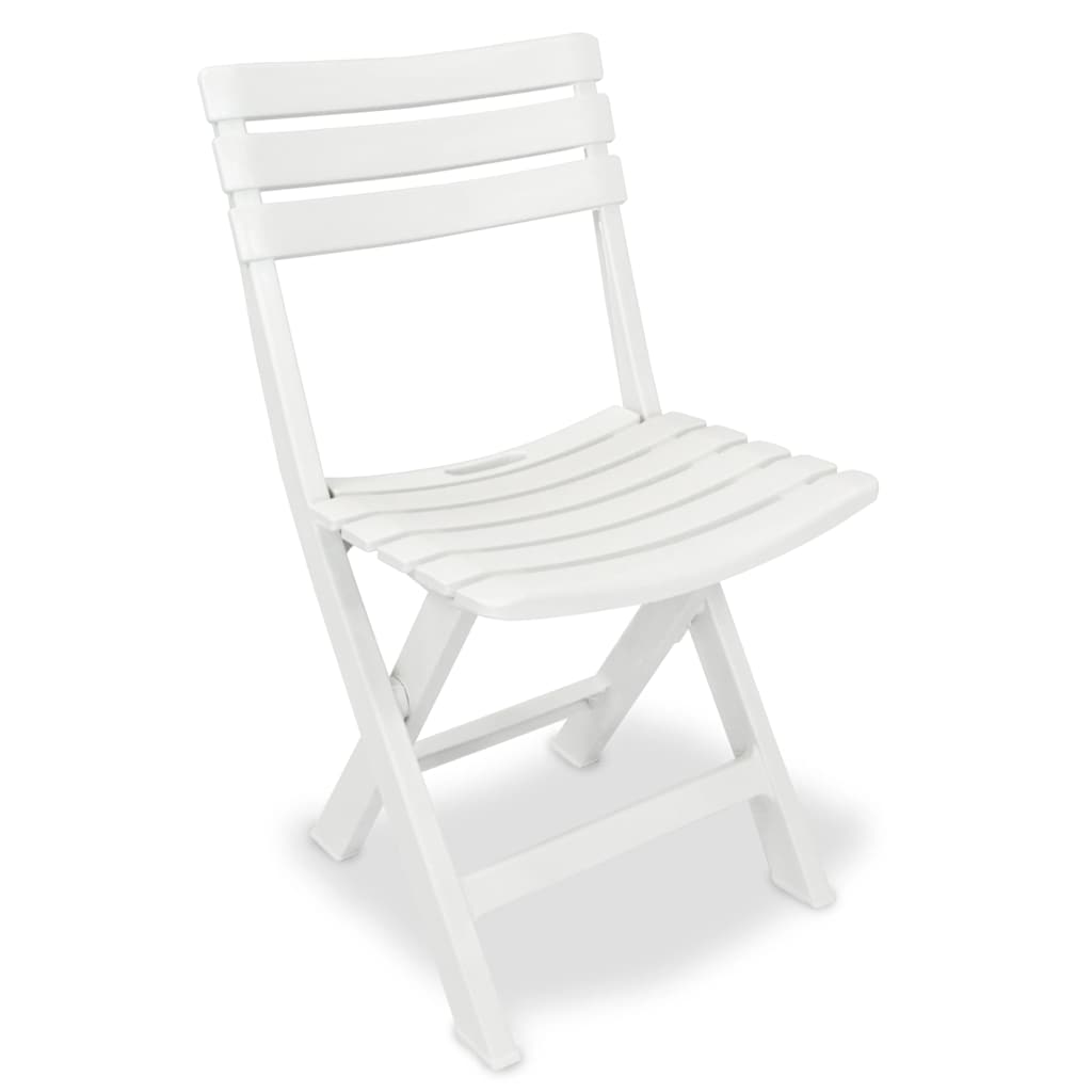 Conjunto bistrô para jardim 3 pcs plástico branco