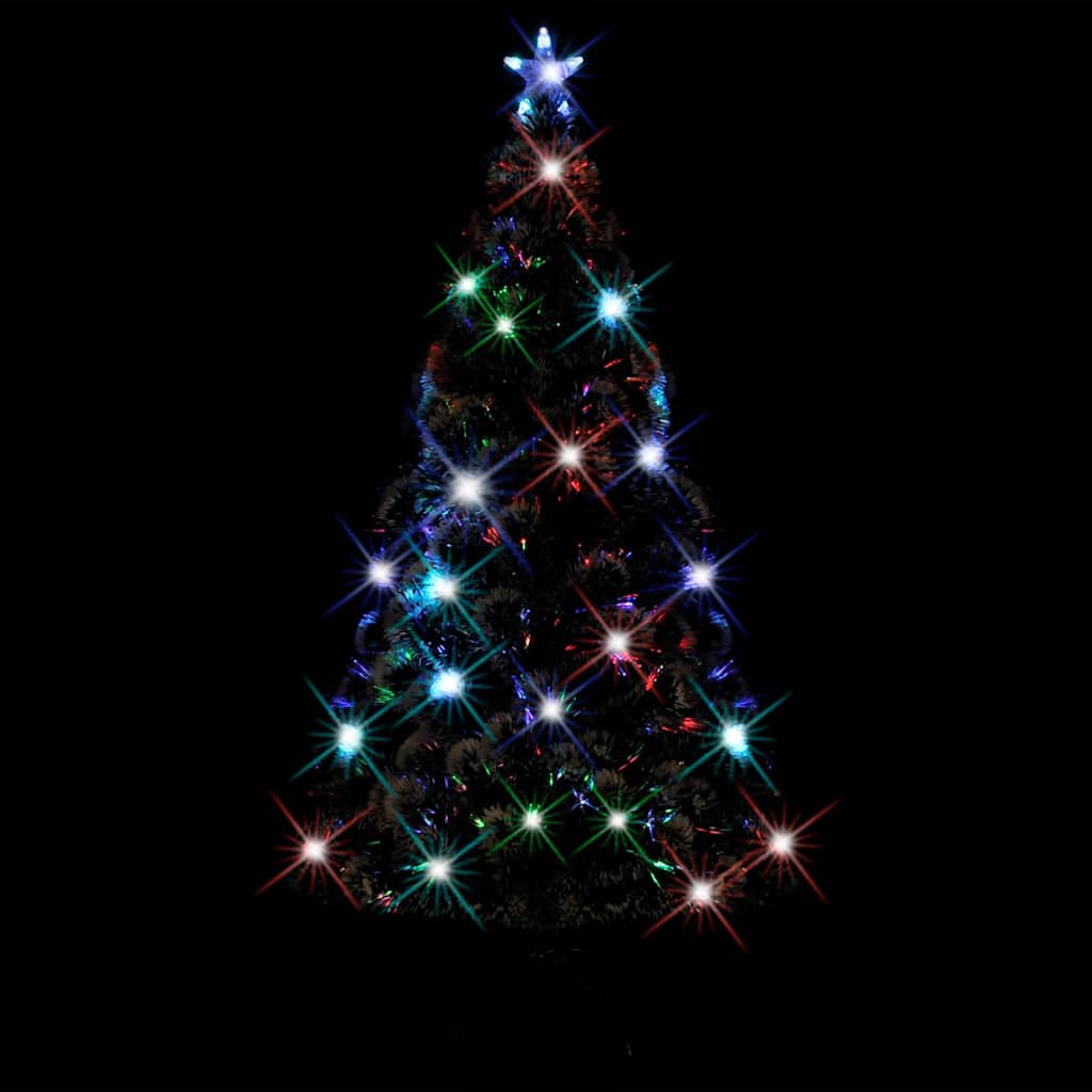 Árvore de natal pré-iluminada c/ suporte e LED 210 cm fibra ótica