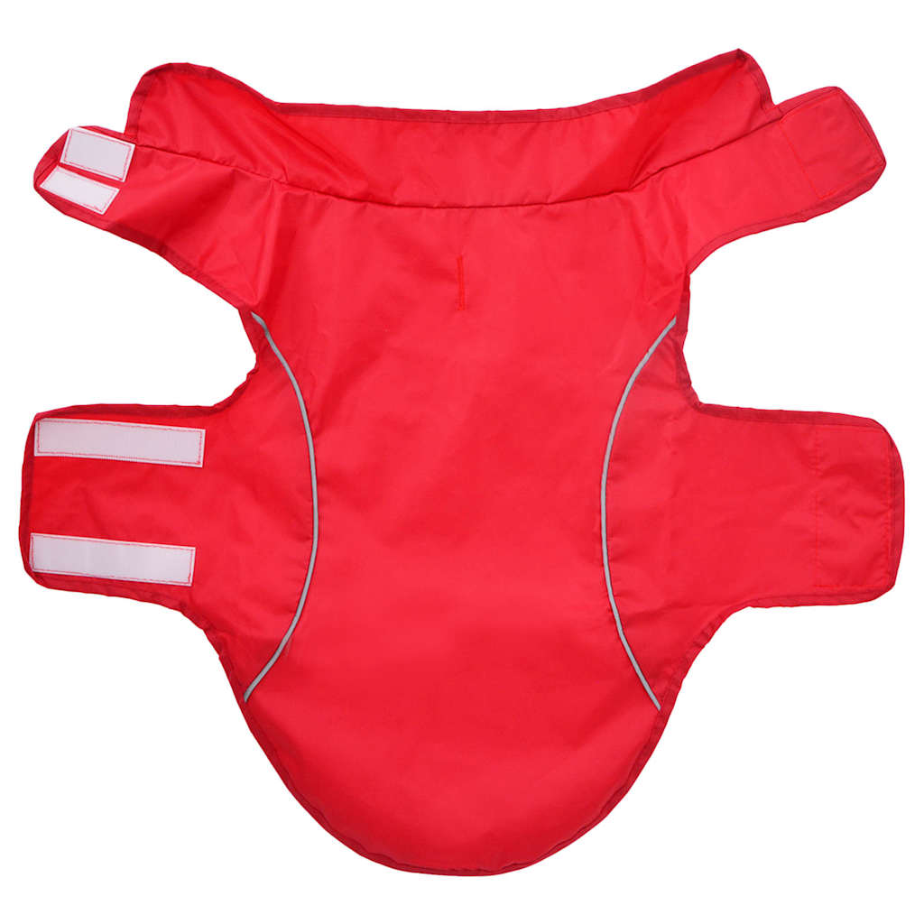 Capa de chuva para cães com tiras reflectoras vermelho s