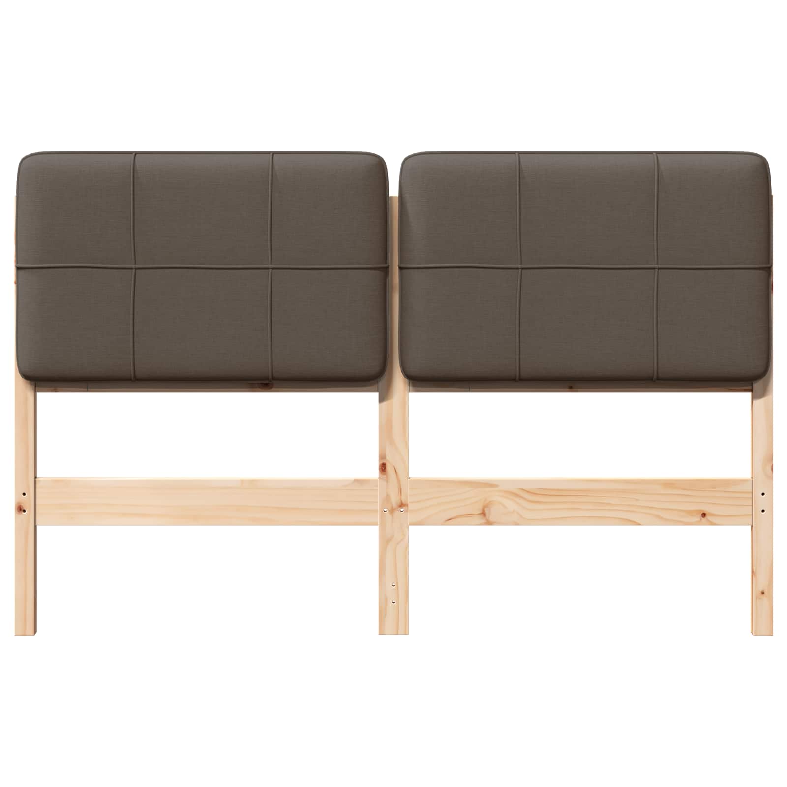 Cabeceira estofada com cabeceira marrom e taupe 120 cm