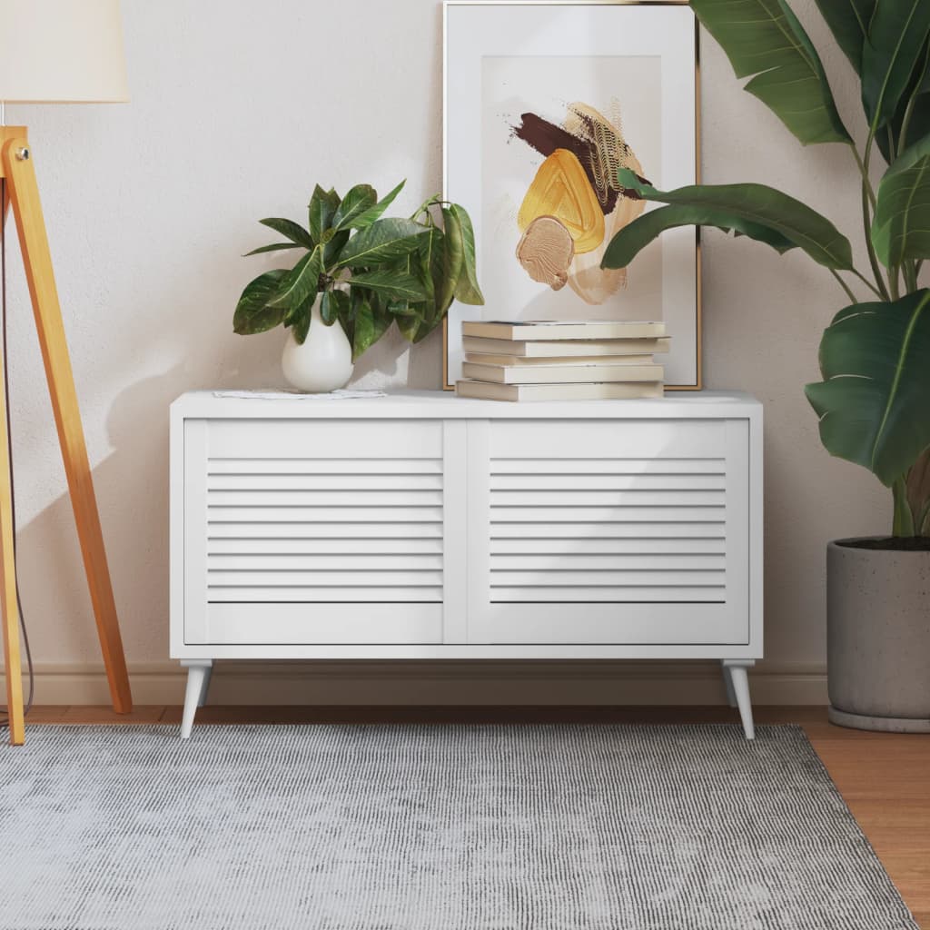 Portas de armário 2 pcs design de persiana pinho maciço branco