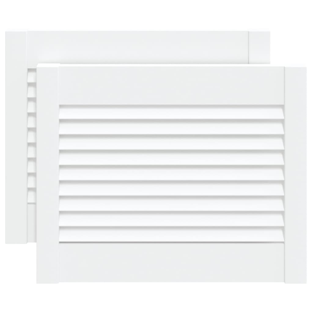 Portas de armário 2 pcs design de persiana pinho maciço branco