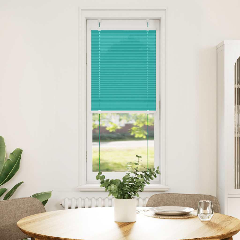 Gasolina verde plissada cega 40x150 cm largura tecido 39,4 cm